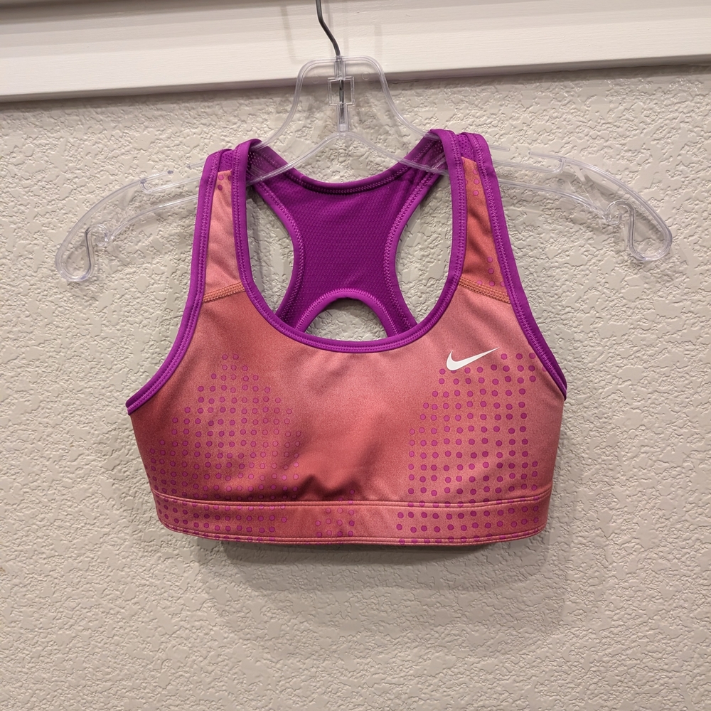 Nike Women's Pink and Purple Sports Bra